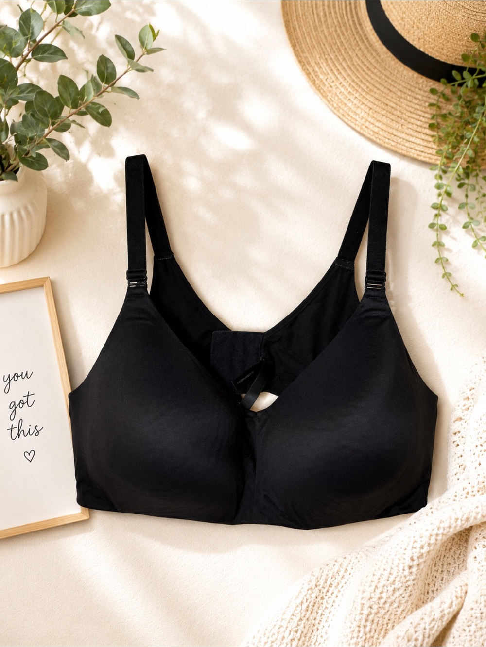 Lightly Lined Torrid Curve Everyday Comfort Wireless Black Bra